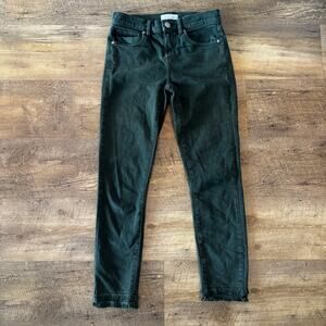 Loft Emerald Green Fringe Ankle Jeans Size 26